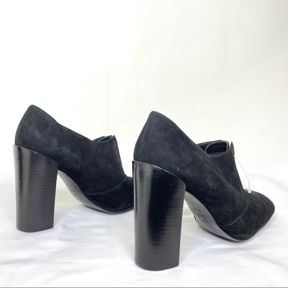 NWOT Tory Burch Stella Black Suede Laceless Solid Oxford Booties Sz 8.5 - Picture 9 of 12